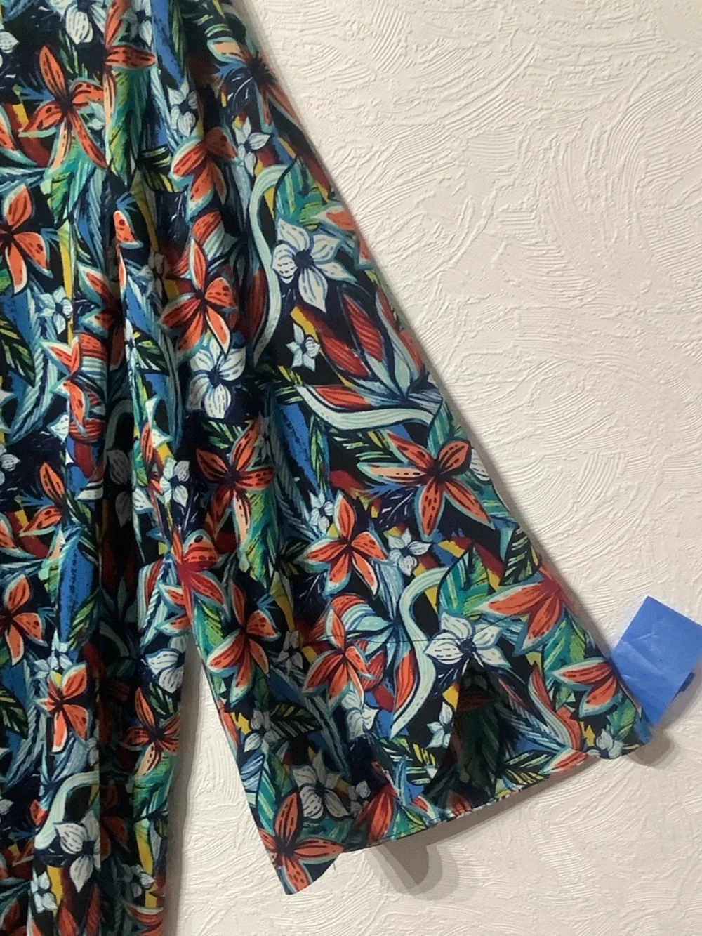 APT.9 - Sz L / XL - Floral Kimono Duster - Multi-Color tropical beach boat